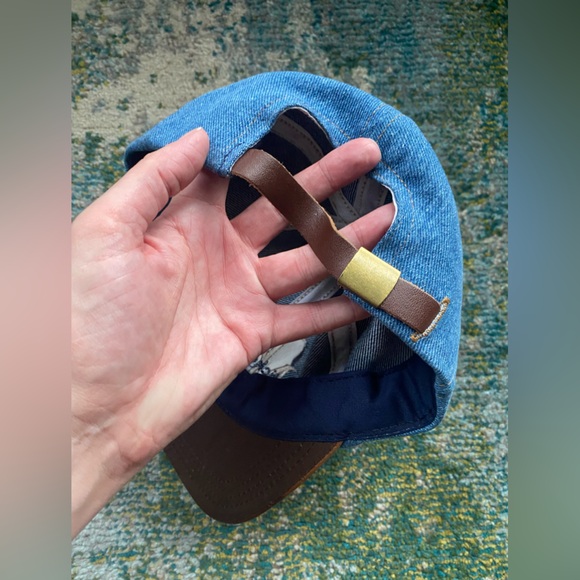 Vintage 90s Mickey Mouse denim and leather logo patch hat, one size - Picture 6 of 11